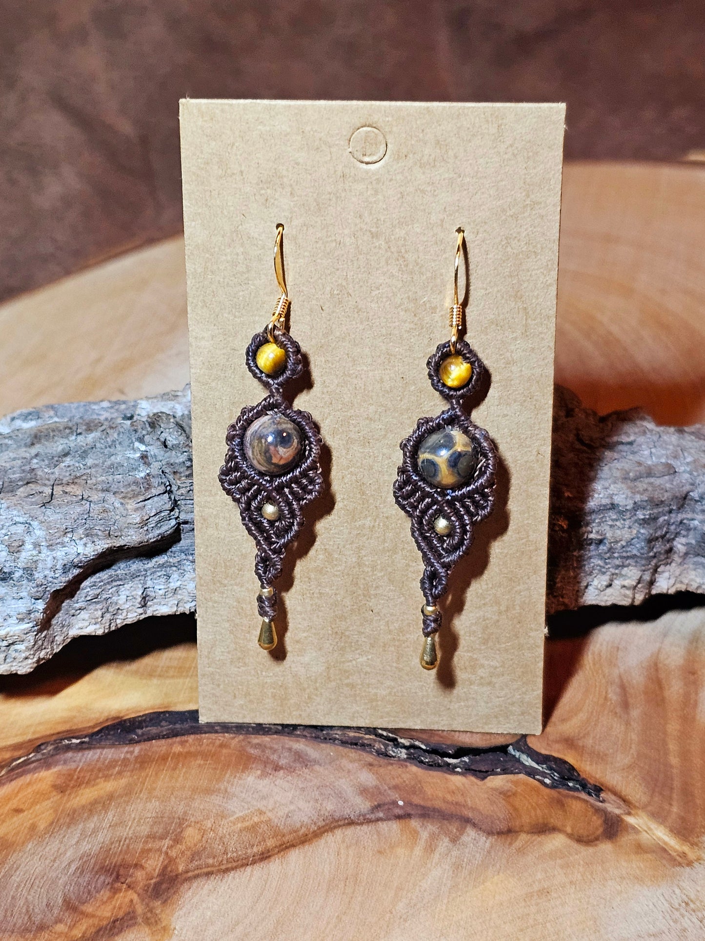 Jaspis Tigerauge Ohrhänger