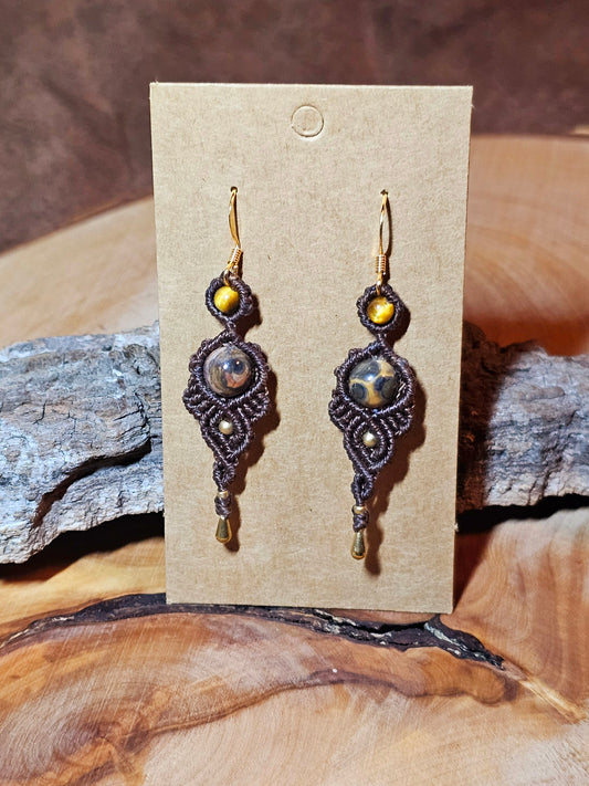 Jaspis Tigerauge Ohrhänger